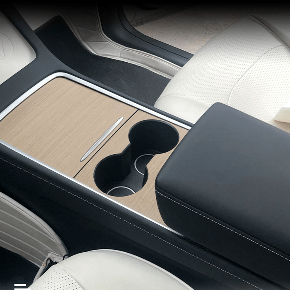 Model 3 Y Center Console Wood Grain Protector Sticker 2017-2024 Year