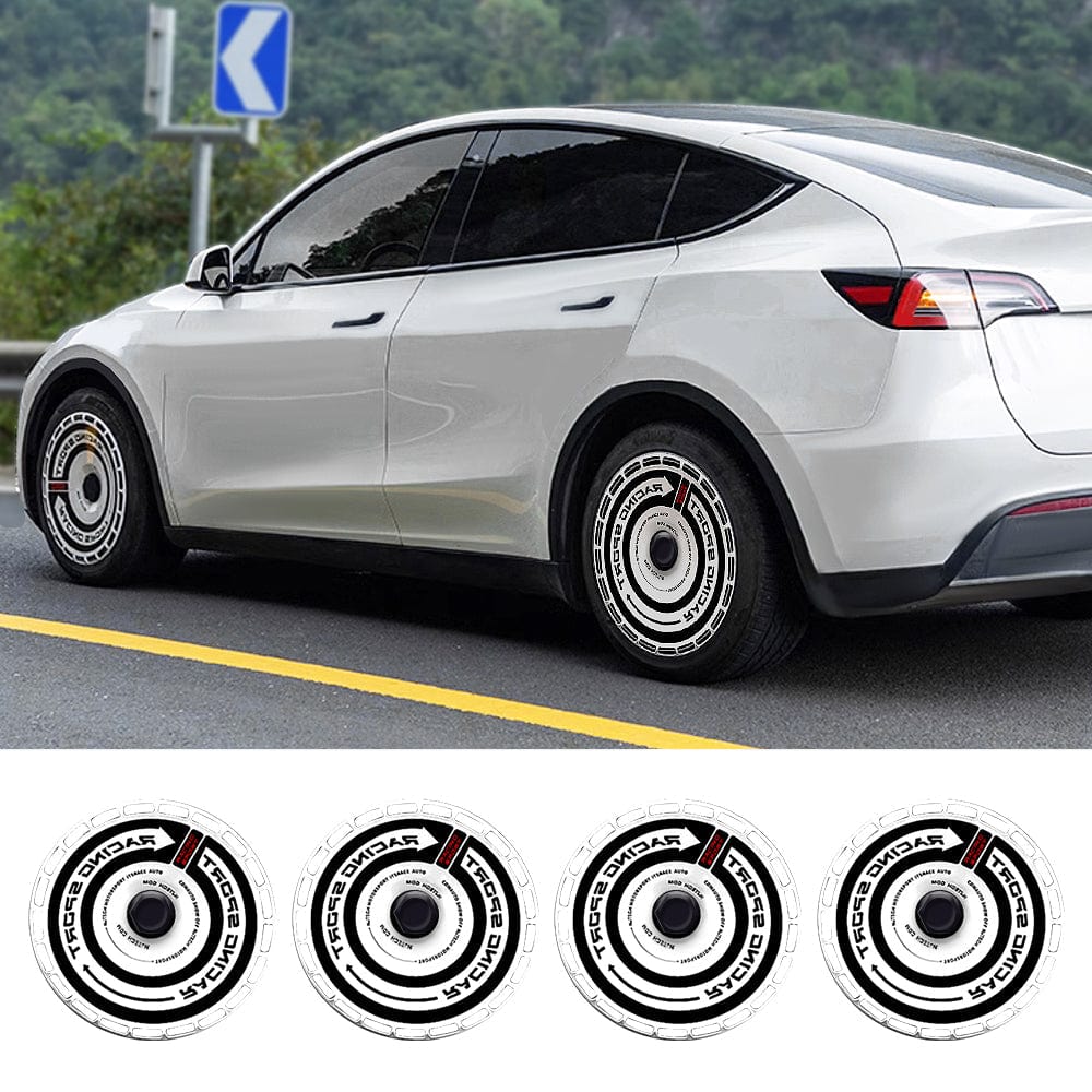 18" 19" 20" Wheel Covers Graphic Aerodisc Style for Tesla Model 3/Y