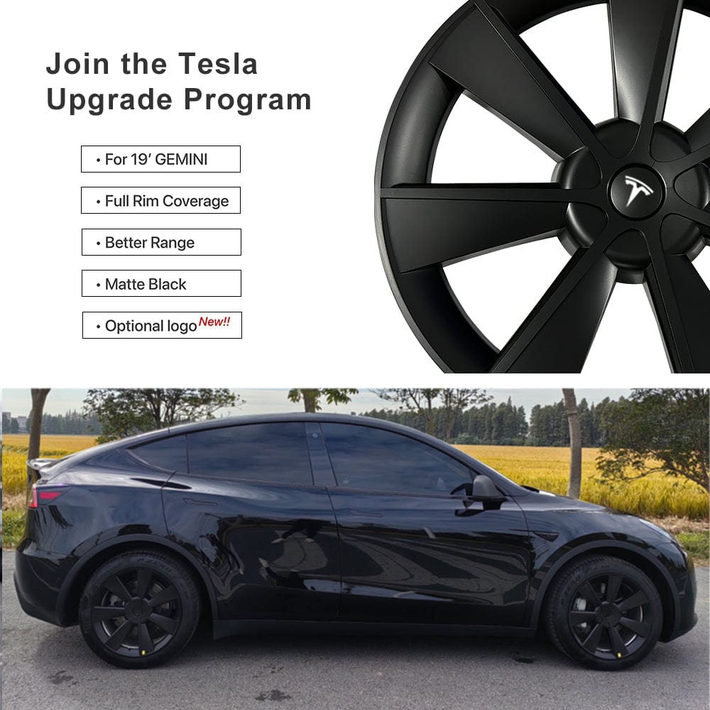 19" Gemini Wheel Covers Streamlined Style for Tesla Model Y