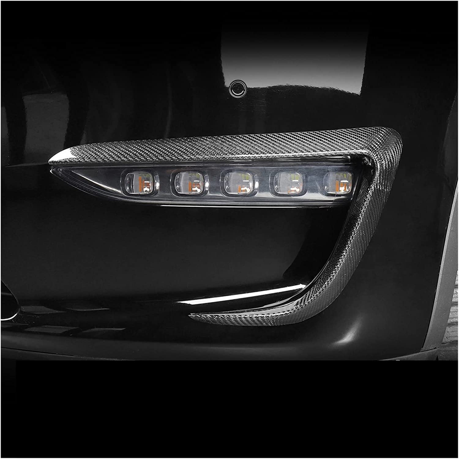 Tesla Model Y Fog Light Trim - Carbon Fiber Exterior Mods