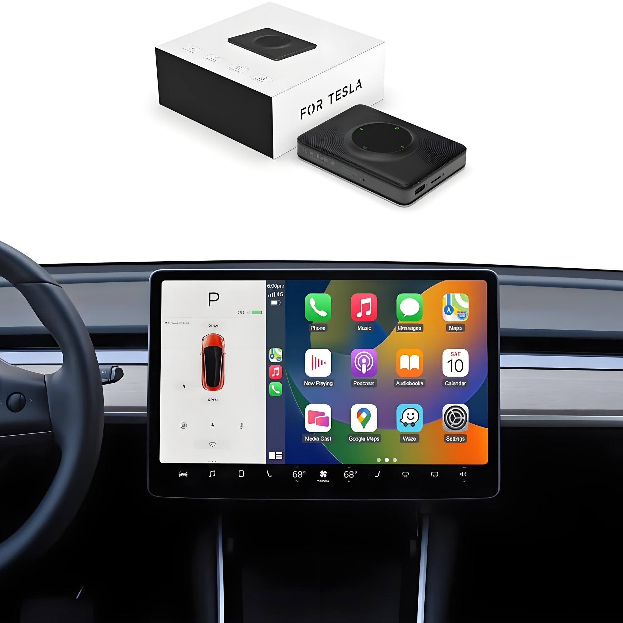 Wireless Apple CarPlay Adapter for Tesla Model 3/Y